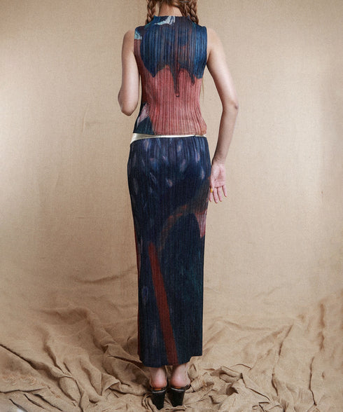 Pleated Art Skirt